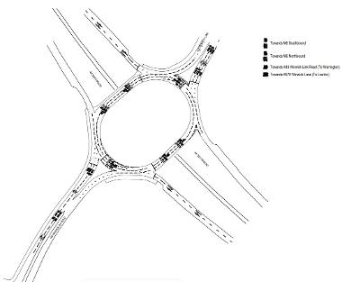 Junction 22 Road Markings