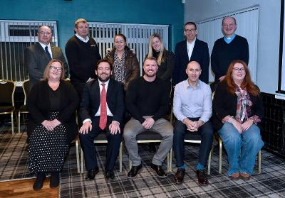 Members of Newton-le-Willows Town Board at their first meeting