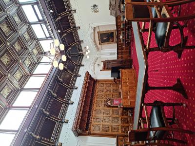 An image of the Council Chamber in St Helens Town Hall