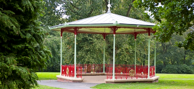 Victorian bandstand at Victoria Park