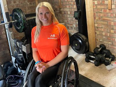 Sammi Kinghorn in buddyboost t-shirt