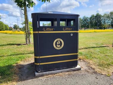 Dual litter and dog waste bin