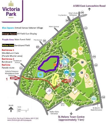 Victoria Park Armed Forces Day Map