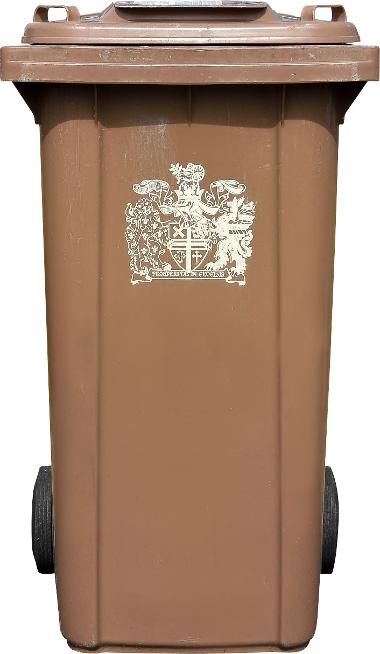 Brown Bin (White Background)