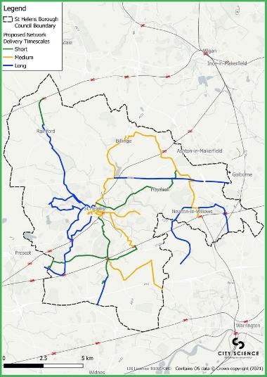 Proposed Timescales for the LCWIP Cycling Schemes 