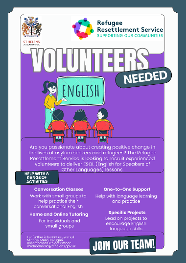 For volunteering opportunity